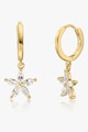 INDIRA Cercei placati cu aur de 14K si decorati cu cristale zirconia Femei