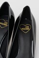 Love Moschino Lakkbőr cipő szív alakú részlettel női