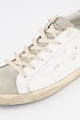 GOLDEN GOOSE Viseltes hatású bőr és nyersbőr sneaker női