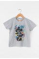 Disney Tricou gri melange cu imprimeu multicolor Minnie Baieti