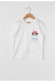 Disney Tricou alb cu imprimeu negru cu rosu Minnie Fete