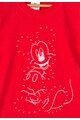 Disney Tricou rosu cu imprimeu alb Mickey Fete