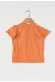 United Colors of Benetton Tricou oranj stins cu imprimeu frontal Baieti