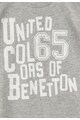 United Colors of Benetton Tricou gri melange cu decolteu la baza gatului Baieti