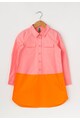 United Colors of Benetton Rochie tip tunica roz cu oranj cu design colorblock Fete