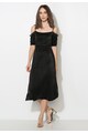 Zee Lane Collection Rochie neagra cu decolteu pe umeri si garnituri de dantela Femei