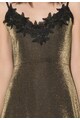 Zee Lane Collection Златиста рокля от лурекс с дантела Жени