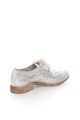 Zee Lane Collection Pantofi argintii de piele cu perforatii Femei