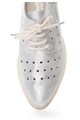 Zee Lane Collection Pantofi argintii de piele cu perforatii Femei
