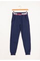 Zee Lane Kids Pantaloni sport bleumarin cu imprimeu pe talie Baieti