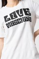 Love Moschino Раирана тениска с лого Жени