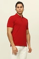 Red, White and Blue Памучна тениска с яка и бродерия Мъже