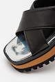 Tosca Blu Кожени сандали със скосена подметка Жени