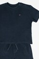 Tommy Hilfiger Set de pantaloni scurti si tricou cu model texturat Fete