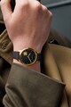 Ted Baker Кварцов часовник от неръждаема стомана с кожена каишка Жени