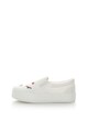 Alcott Pantofi slip-on flatform albi cu broderii Femei