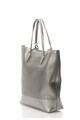 Cavalli Class Geanta shopper argintie perforata Reptilla Femei