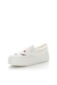 Alcott Pantofi slip-on flatform albi cu broderii Femei