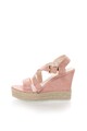 Big Star Sandale wedge roz cu aspect stralucitor Femei