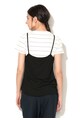 Esprit Tricou negru cu alb cu aspect 2in1 Femei