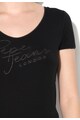 Pepe Jeans London Tricou negru cu decolteu en-coeur Kate Femei