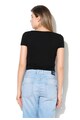 Pepe Jeans London Tricou negru cu decolteu en-coeur Kate Femei