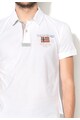 Napapijri Tricou polo alb cu logo Esta Barbati