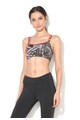 Reebok Sport Bustier in nuante de gri cu garnituri roz neon Femei