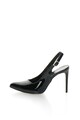 Sisley Pantofi slingback negri lacuiti cu toc stiletto Femei