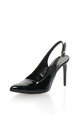 Sisley Pantofi slingback negri lacuiti cu toc stiletto Femei