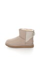 UGG Australia, Cizme scurte bej deschis de piele nabuc Classic Mini Femei