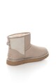 UGG Australia, Cizme scurte bej deschis de piele nabuc Classic Mini Femei