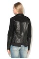 Vila Jacheta biker neagra de piele intoarsa si piele Stala Femei