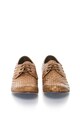 Zee Lane Collection Кафяви кожени обувки с плетен дизайн Мъже