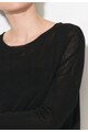 Zee Lane Denim Bluza neagra semitransparenta cu decupaj pe partea din spate Femei