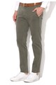 Zee Lane Denim Pantaloni chino verde oliv inchis in dungi Barbati