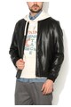 Zee Lane Denim Jacheta bomber neagra de piele sintetica Barbati