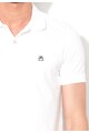 United Colors of Benetton Tricou polo alb din material pique Barbati