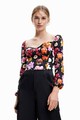DESIGUAL Боди тип блуза с флорална шарка Жени