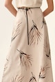 Tatuum A-vonalú lentartalmú szoknya trópusi mintával női