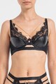 Hunkemoller Sutien cu garnituri de dantela si piele ecologica Tallulah Femei