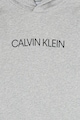 CALVIN KLEIN Normál fazonú kapucnis pamutpulóver logómintával Lány