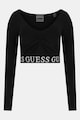 GUESS Bluza crop cu banda logo pentru fitness Femei