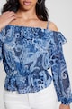GUESS Bluza cu decupaj pe umar si imprimeu paisley Femei