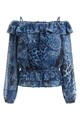 GUESS Bluza cu decupaj pe umar si imprimeu paisley Femei