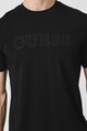 GUESS Tricou cu logo in relief pentru fitness Barbati