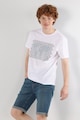COLIN'S Tricou de bumbac cu imprimeu geometric Barbati