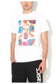 Asics Бяла тениска с цветна фигурална щампа Мъже