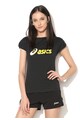 Asics Tricou sport negru cu imprimeu Femei