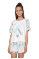 Desigual living Bluza de pijama multicolora Nordic Mood Femei